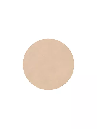 LIND DNA | Leder-Untersetzer rund Nupo 10cm Sand | 